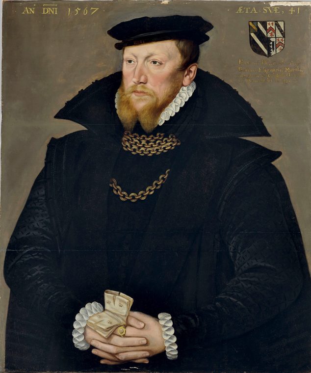 Portrait of Richard Harford of Bosbury, Esquire, died 1575, possibly by Hans Eworth